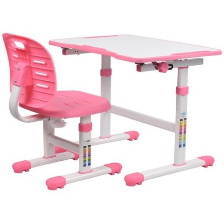 Комплект парта + стул трансформеры FunDesk Cubby Acacia Pink