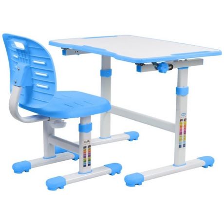 Комплект парта + стул трансформеры FunDesk Cubby Acacia Blue