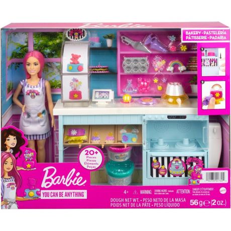 Mattel Barbie Кондитерская с куклой и аксессуарами HGB73
