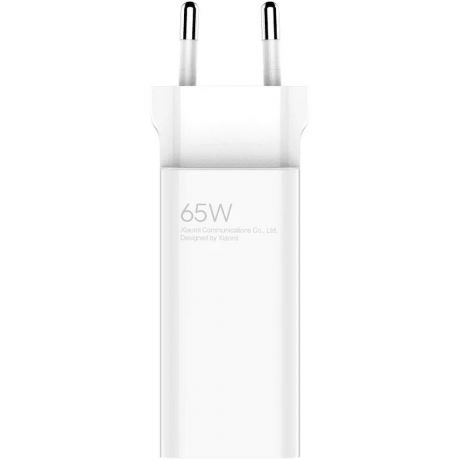 Сетевое зарядное устройство Xiaomi 65W GaN Charger USB + Type-C белое