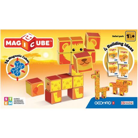 Конструктор магнитный Geomag (MagiCube Сафари-парк 16 дет.)