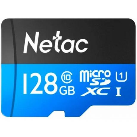 Карта памяти Micro SecureDigital 128Gb Netac SDXC class 10 (NT02P500STN-128G-R) + SD adapter