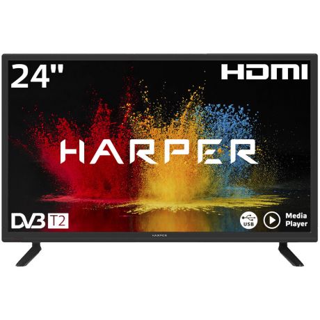 Телевизор 24" Harper 24R490T (HD 1366x768) черный