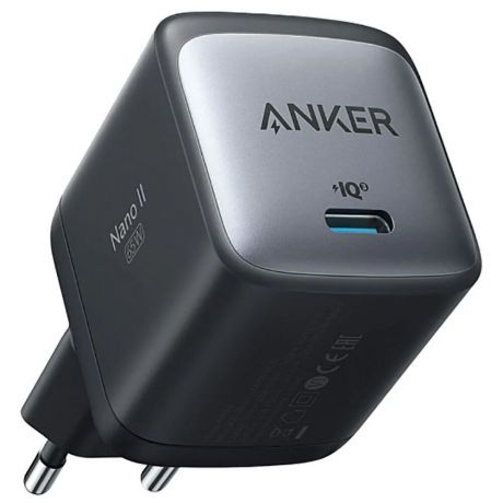 Сетевое зарядное устройство Anker PowerPort Nano II GaN 65W USB Type-C черное