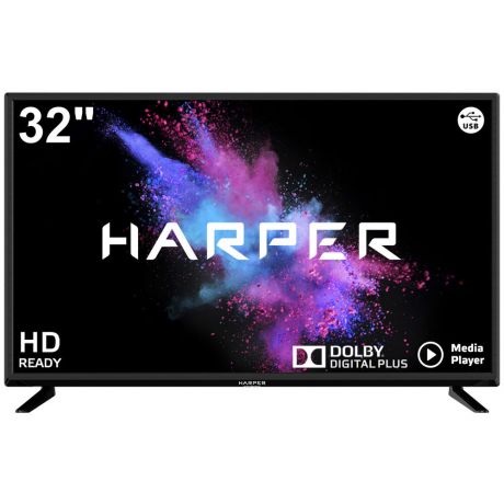 Телевизор 32" Harper 32R490T (HD 1366x768) черный