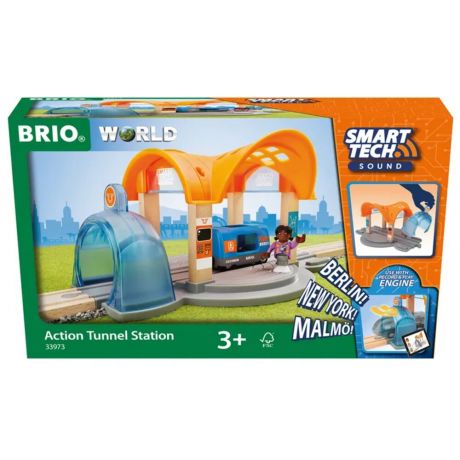 Brio Smart Tech Sound игровой набор с 1 интерактивный тоннелем и станцией с фигуркой 33973