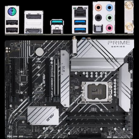 Материнская плата ASUS Prime Z690-P WiFi Z690 Socket-1700 4xDDR5, 4xSATA3, RAID, 3xM.2, 2xPCI-E16x, 5xUSB3.2, 1xUSB3.2, DP, HDMI, WiFi, 2,5Glan, ATX