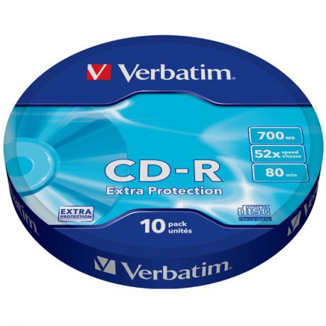 Оптический диск CDR диск Verbatim DL 700Mb 52x Shrink Case 10шт. (43725)