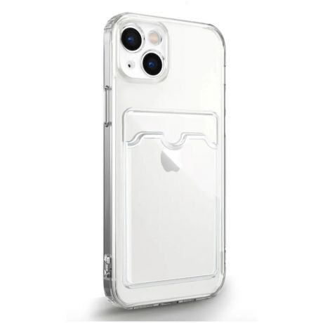 Чехол для Apple iPhone 13 mini Zibelino Silicone Card Holder прозрачный