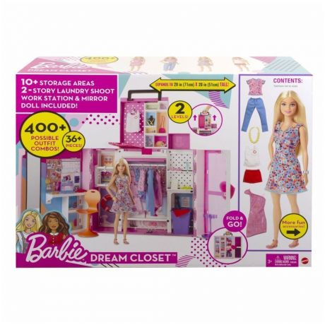 Mattel Barbie Шкаф мечты (с куклой) HGX57