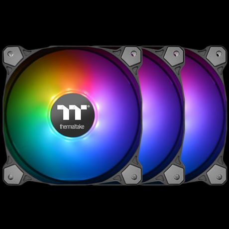 Вентилятор 120x120 Thermaltake Pure Plus 12 RGB Radiator Fan TT Premium Edition (3-Fan Pack) (CL-F063-PL12SW-A) PWM + RGB LED Controller