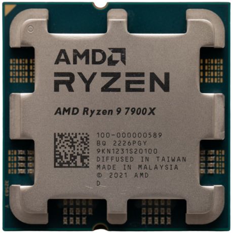 Процессор AMD Ryzen 9 7900X, 4.7ГГц, (Turbo 5.6ГГц), 12-ядерный, L3 64МБ, Сокет AM5, OEM
