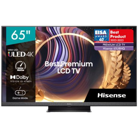 Телевизор 65" Hisense 65U8HQ (4K Ultra HD 3840x2160, Smart TV) темно-серый