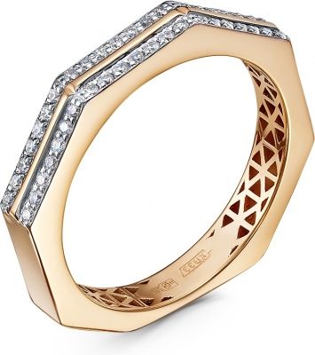 Кольцо с 42 бриллиантами из красного золота