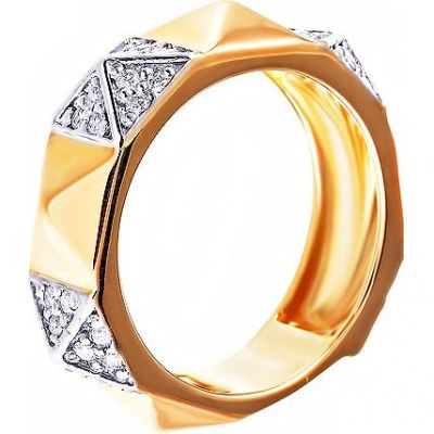 Кольцо с 48 бриллиантами из красного золота