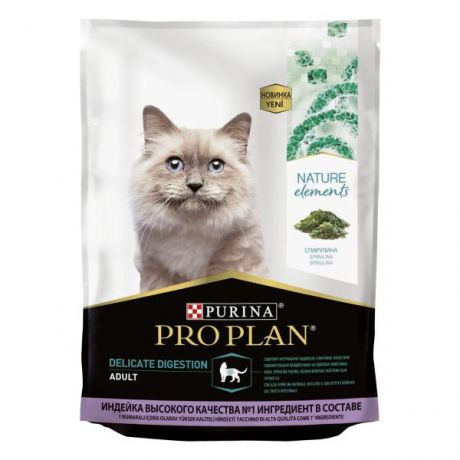 Корм для кошек PRO PLAN Nature Elements чувствительное пищеварение индейка 200г
