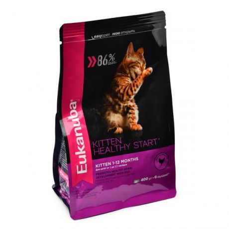 Корм сухой для котят Eukanuba Cat 400г с домашней птицей