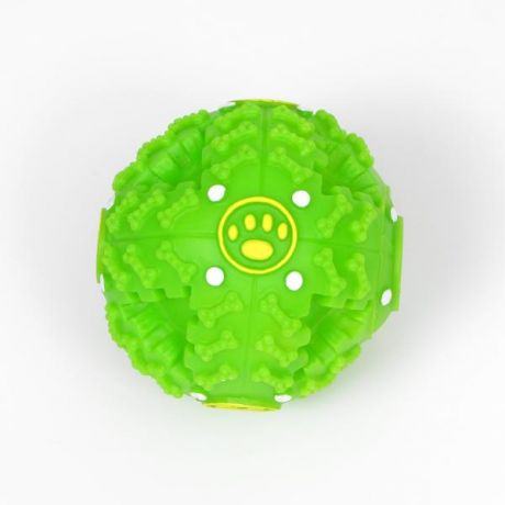 Мяч для собак Пижон квакающий жёсткий зелёный