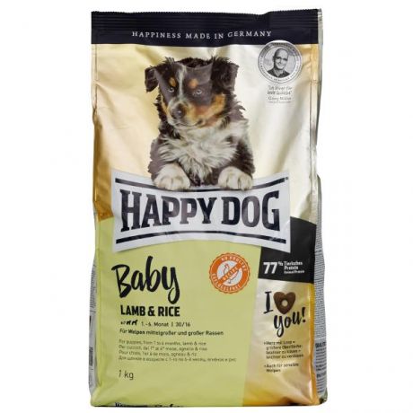 Корм для собак Happy Dog Supreme Baby ягненок-рис 1кг