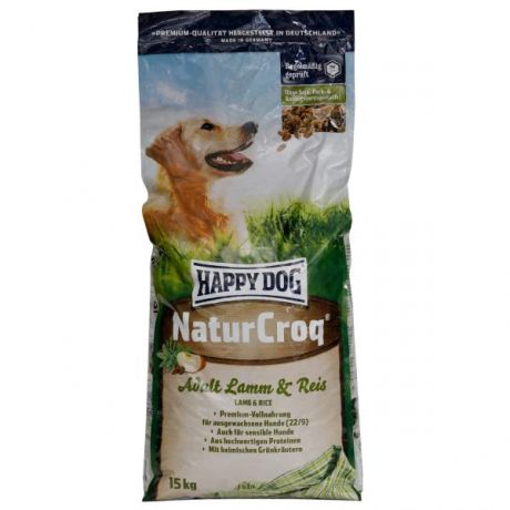Корм для собак Happy Dog Premium NaturCroq ягненок-рис 15кг