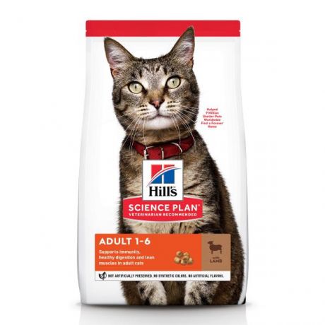 Корм сухой для кошек HILLS 300г Science Plan с ягненком для поддержания жизненной энергии и иммунитета