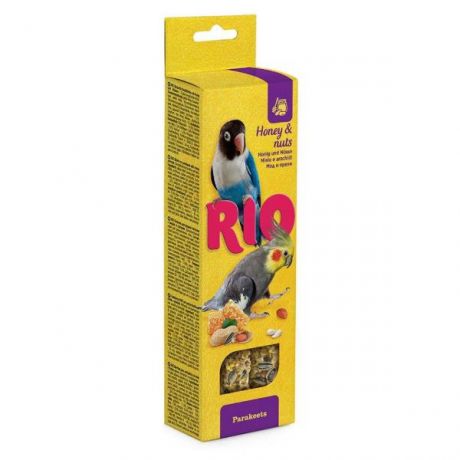 Палочки для попугаев RIO мед-орехи 2*90г