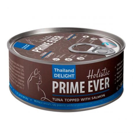 Корм для кошек Prime Ever тунец с лососем в желе влажный 0.08кг