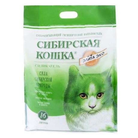 Наполнитель для кошек Сибирская кошка Элита Эко 16л
