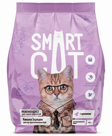 Smart Cat Корм Smart Cat для стерилизованных кошек с кроликом (5 кг)