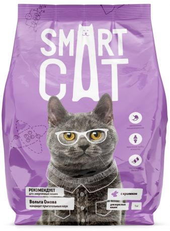 Smart Cat Корм Smart Cat для кошек, с кроликом (5 кг)