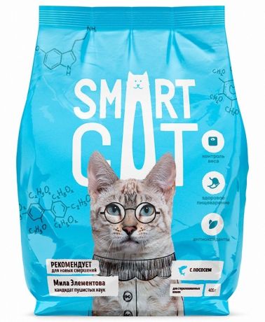 Smart Cat Smart Cat для стерилизованных кошек с лососем (5кг)