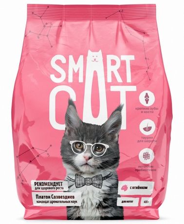 Smart Cat Корм Smart Cat для котят с ягненком (5 кг)