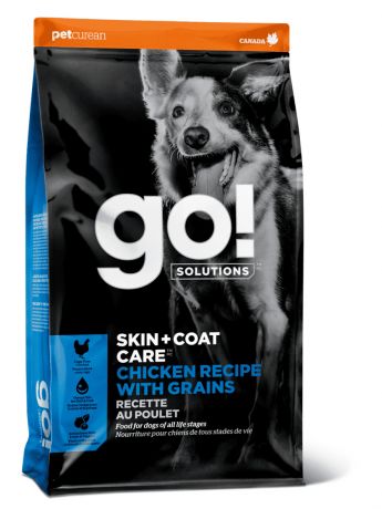 GO! Solutions Корм GO! Solutions для щенков и собак, со свежей курицей, фруктами и овощами (1,59 кг)
