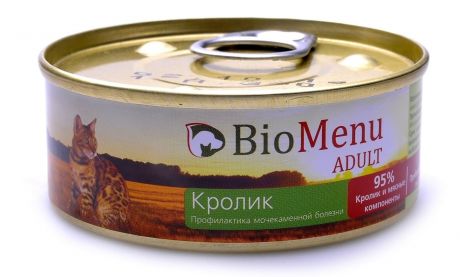 BioMenu BioMenu паштет для кошек с кроликом (100 г)