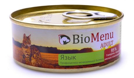 BioMenu BioMenu паштет для кошек, с языком (100 г)