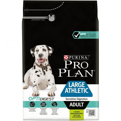 Purina Pro Plan Корм Purina Pro Plan для взрослых собак крупных пород с атлетическим телосложением с чувствительным пищеварением, с высоким содержанием ягненка (14 кг)