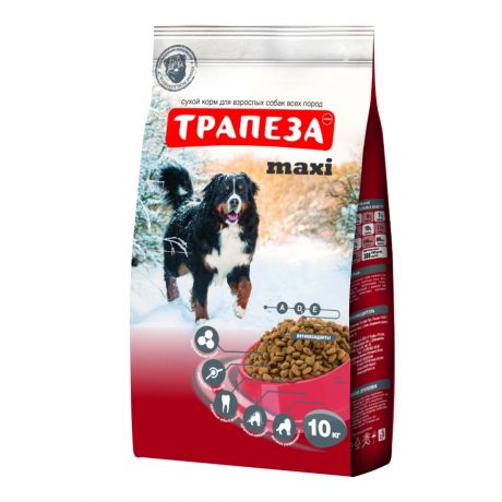 Трапеза Корм Трапеза "Макси" мясное ассорти для взрослых собак крупных пород (10 кг)