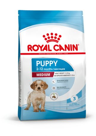 Royal Canin Корм Royal Canin корм сухой для щенков средних размеров до 12 месяцев (14 кг)