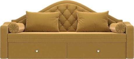 Детский диван-кровать «Сойер» Желтый, Микровельвет