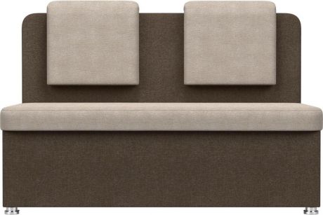 Кухонный диван «Маккон» 2х-местный бежевыйкоричневый, Рогожка