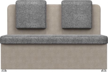 Кухонный диван «Маккон» 2х-местный серыйбежевый, Рогожка