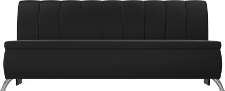 Кухонный диван «Кантри» Черный, Экокожа