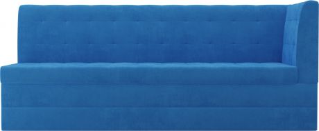 Кухонный угловой диван «Бриз» Голубой, Велюр, правый