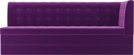 Кухонный угловой диван «Бриз» Фиолетовый, Микровельвет, правый