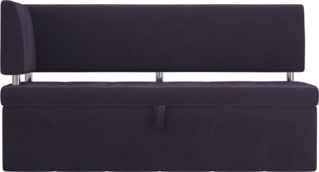 Кухонный угловой диван-кровать «Стоун» Фиолетовый, Велюр, левый
