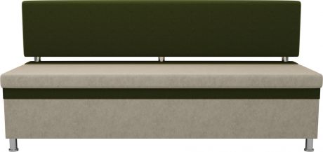 Кухонный диван «Стайл» бежевыйзеленый, Микровельвет