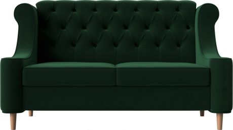 Прямой диван «Бронкс» Зеленый, Велюр