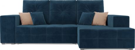 Угловой диван «Монреаль» Темно-синий Luna 034