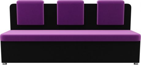 Кухонный диван «Маккон» 3х-местный ФиолетовыйЧерный, Микровельвет