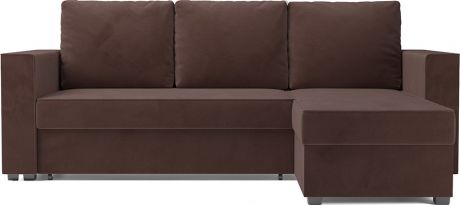 Угловой диван «Рим» Велюр молочный шоколад НВ-178 13